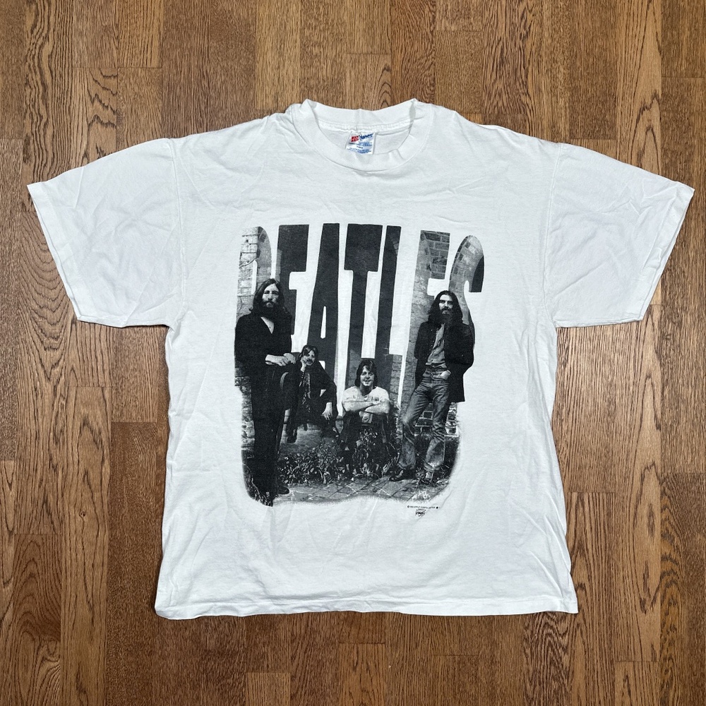 Vintage 90s The Beatles 1994 Backstage Press Band Single Stitch T Shirt Mens XL